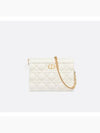 Caro Supple Cannage Calfskin Chain Zipper Cross Pouch Bag Latte - DIOR - BALAAN 2