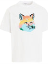 Vibrant Fox head Easy Short Sleeve T-Shirt White - MAISON KITSUNE - BALAAN 2