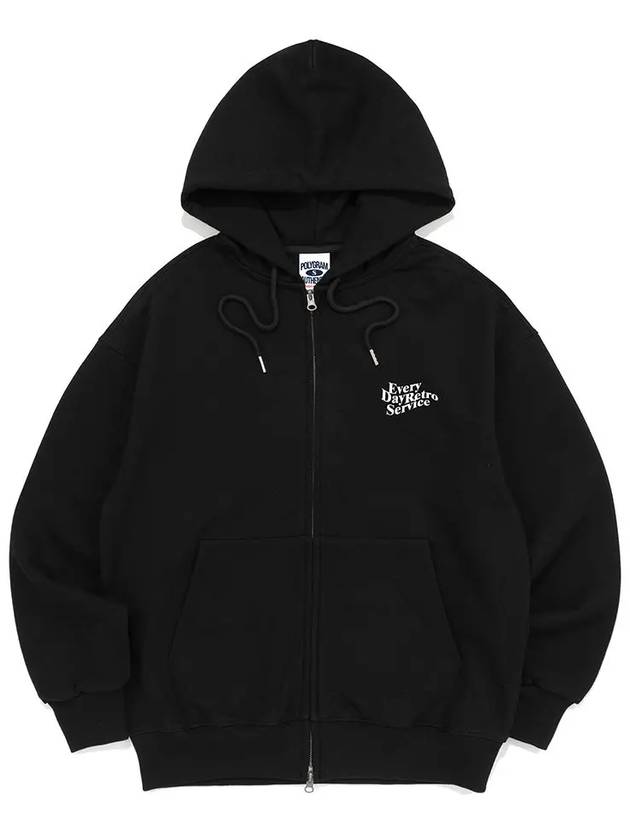 2 WAY Wave EDS Hooded Hooded Zipup Black - POLYGRAM - BALAAN 5