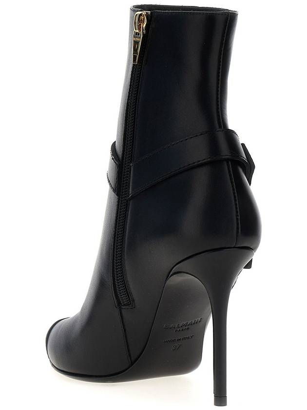 Balmain 'Eva' Black Leather Ankle Boots - BALMAIN - BALAAN 3