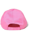 Software Heavy Embroidered Logo Cotton Ball Cap Pink - GANNI - BALAAN 5