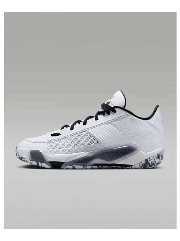 Air Jordan XXXVIII Low PF Basketball Shoes White Black Pure Platinum Metallic Gold FD2325 107 698805 - NIKE - BALAAN 1