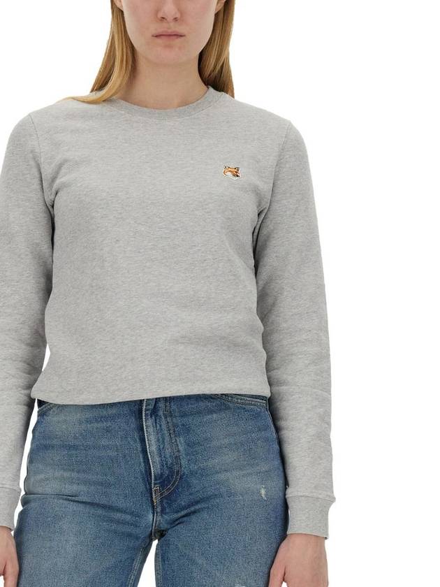 Fox Head Patch Regular Sweatshirt Grey - MAISON KITSUNE - BALAAN 5