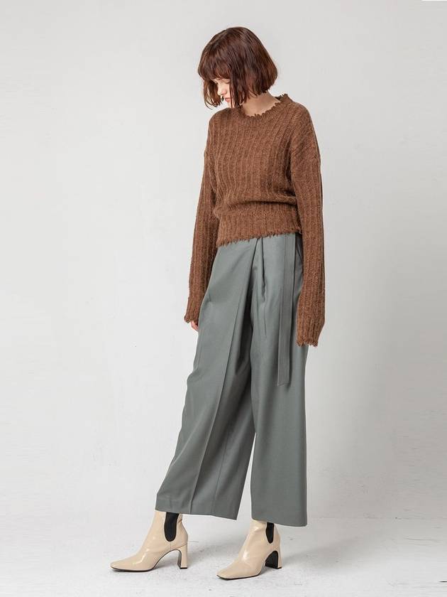 WRAP STYLE BELTED PANTSKH GRAY - PAGE STUDIO - BALAAN 3