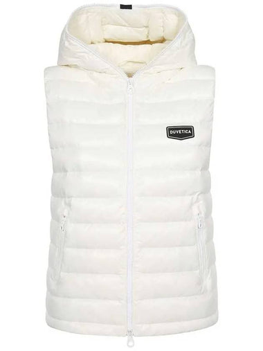 Egri logo hooded padded vest VDDV90231K0001 WHS - DUVETICA - BALAAN 1