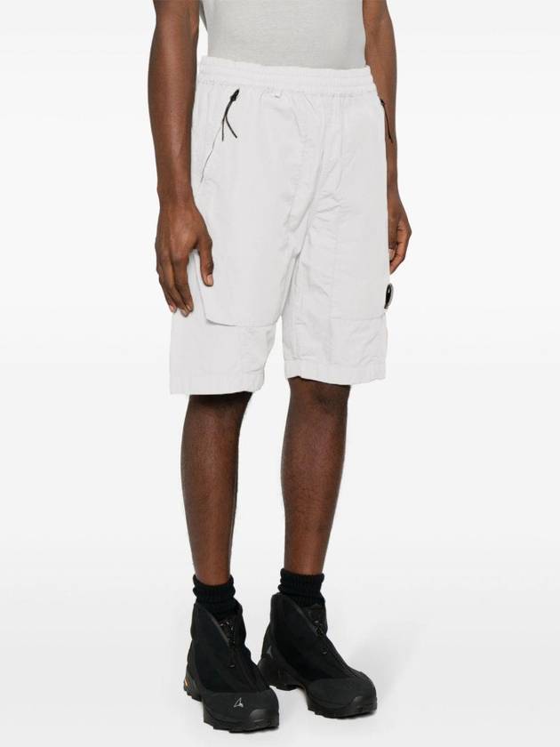 Logo Ripstop Shorts White - CP COMPANY - BALAAN 4