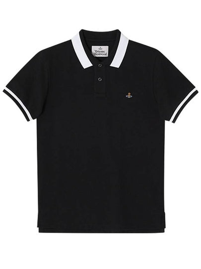 Classic ORB Logo Polo Shirt Black - VIVIENNE WESTWOOD - BALAAN 2