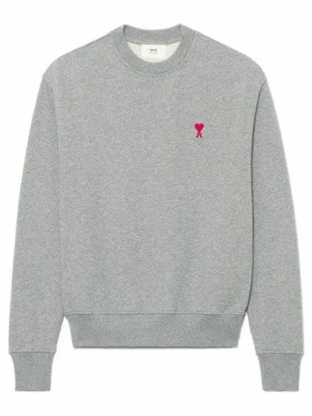 Small Heart Logo Sweatshirt Gray - AMI - BALAAN.