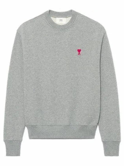 Small Heart Logo Sweatshirt Grey - AMI - BALAAN 2