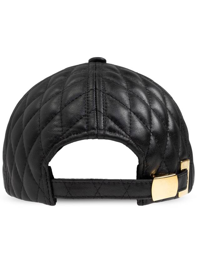 Balmain Leather Cap, Women's, Black - BALMAIN - BALAAN 3