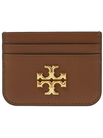 Eleanor Card Wallet Brown - TORY BURCH - BALAAN 1