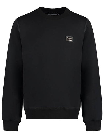 Jersey Brand Tag Sweatshirt Black - DOLCE&GABBANA - BALAAN 2