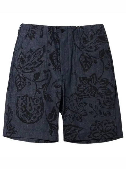 Fertig Shorts Indigo Floral Print Denim Short Pants Men s - ENGINEERED GARMENTS - BALAAN 1