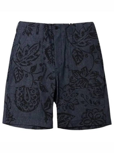 Fertig shorts indigo floral print denim - ENGINEERED GARMENTS - BALAAN 1