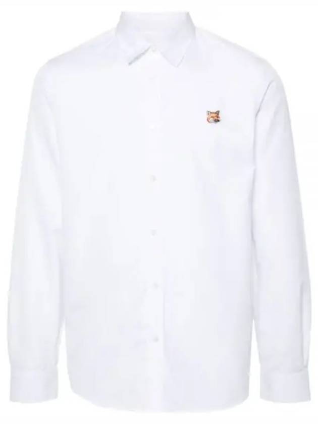 Fox Head Long Sleeve Shirt White - MAISON KITSUNE - BALAAN 2