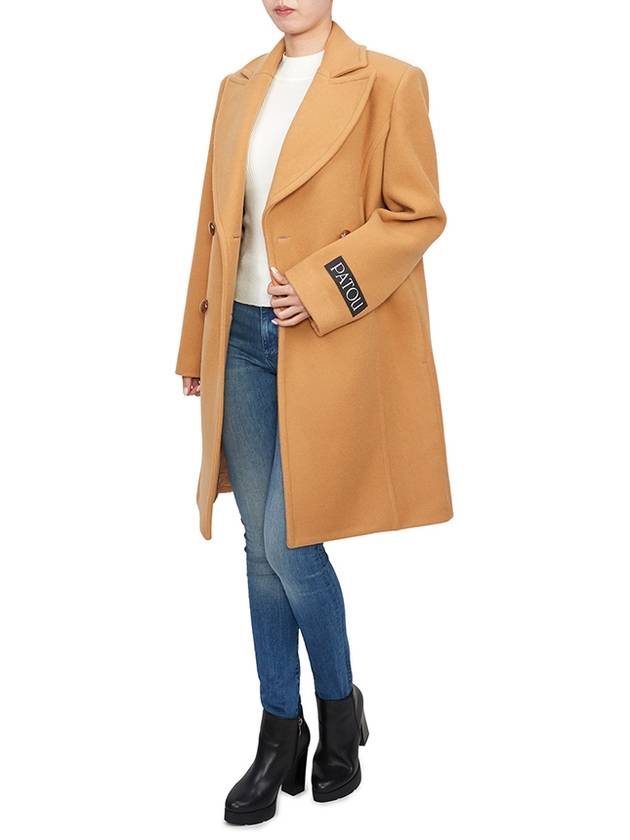 Soft Tailored Breasted Double Coat Beige - PATOU - BALAAN 7