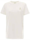 Aby Logo Short Sleeve T-Shirt White - ISABEL MARANT - BALAAN 3