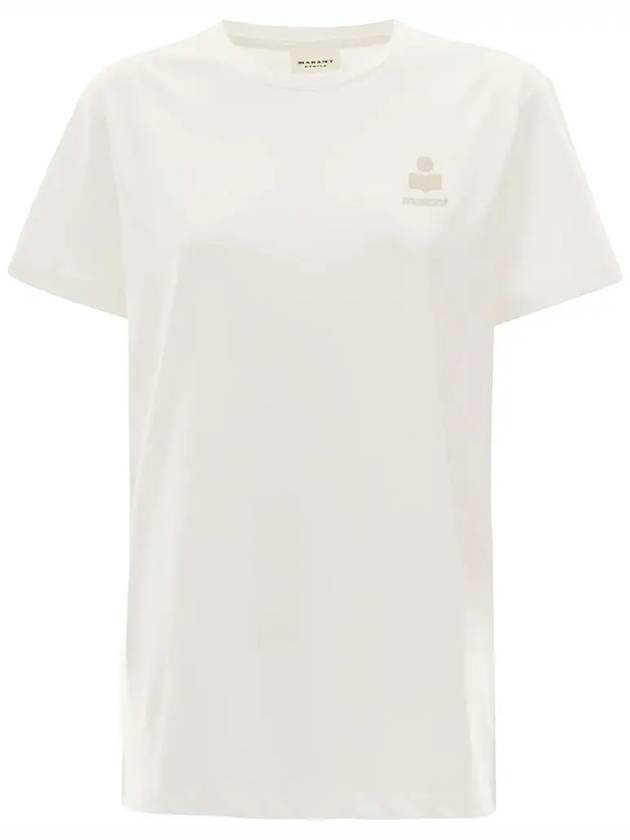 Aby Logo Short Sleeve T-Shirt White - ISABEL MARANT - BALAAN 3