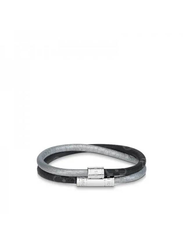 Keep It Double Leather Bracelet Silver M8281D - LOUIS VUITTON - BALAAN 1