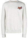 Embroidery Logo Header Sweatshirt Grey - AMI - BALAAN 3