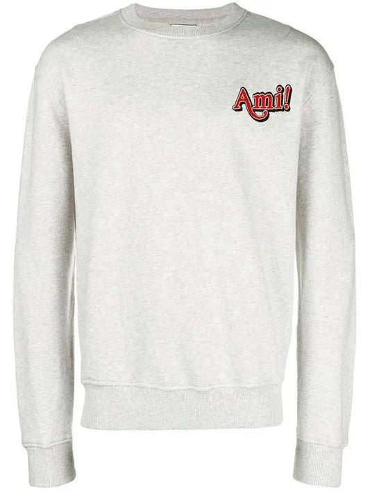 embroidery logo header sweatshirt gray - AMI - BALAAN 2