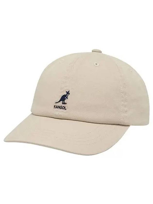 Washed Baseball Ball Cap Ivory - KANGOL - BALAAN 1