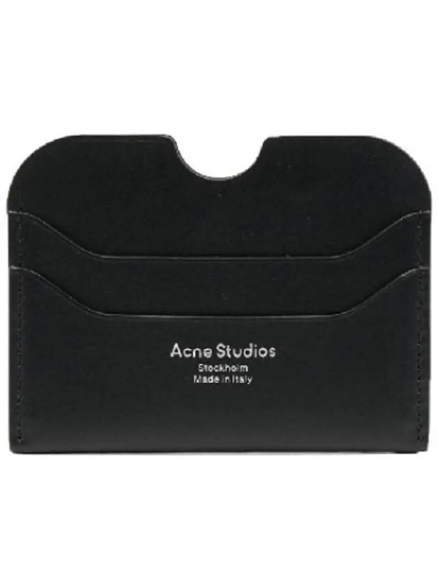 Silver Logo Card Wallet Black - ACNE STUDIOS - BALAAN 2