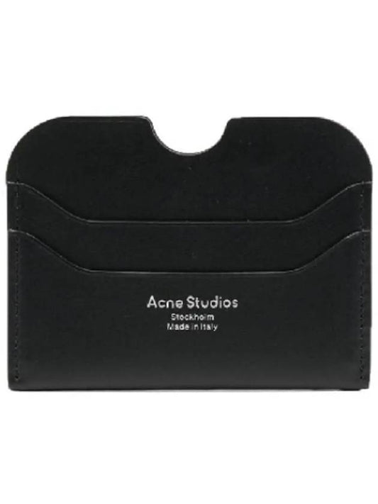 Silver Logo Card Wallet Black - ACNE STUDIOS - BALAAN 2