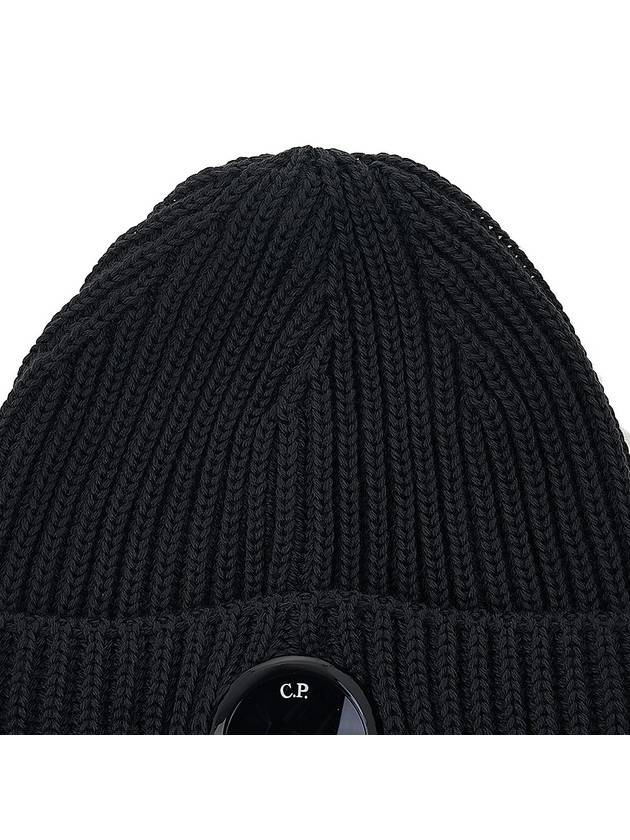 Lens Wappen Extra Fine Merino Wool Beanie Grey - CP COMPANY - BALAAN 8