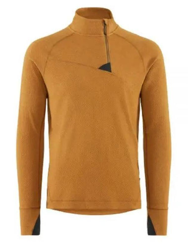 Huge Half Zip Long Sleeve T-shirt Mustard - KLATTERMUSEN - BALAAN 1