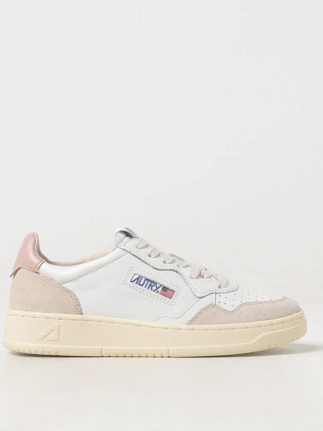 Medalist Leather Suede Low Top Sneakers White Pink - AUTRY - BALAAN 2