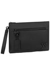 LV Aerogram iPad Clutch Bag Black - LOUIS VUITTON - BALAAN 1