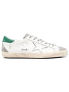 Superstar Green Heel Tab Leather Sneakers White - GOLDEN GOOSE - BALAAN 2