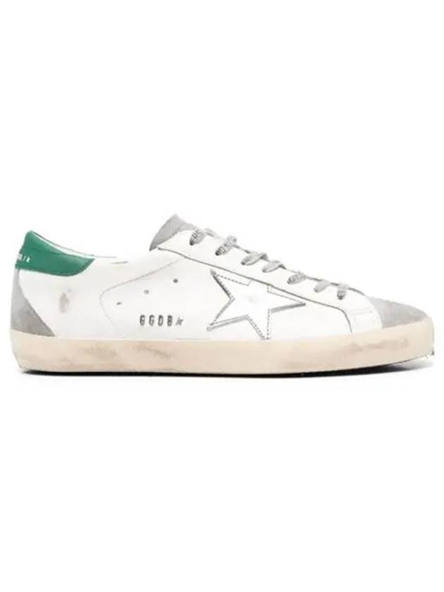 Superstar Green Heel Tab Leather Sneakers White - GOLDEN GOOSE - BALAAN 2