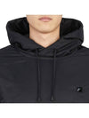 Men's Chest Studded Nylon Hoodie Black - VALENTINO - BALAAN 7