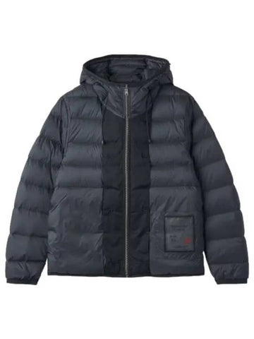 Down liner hooded pocket jumper navy jacket - TEN C - BALAAN 1