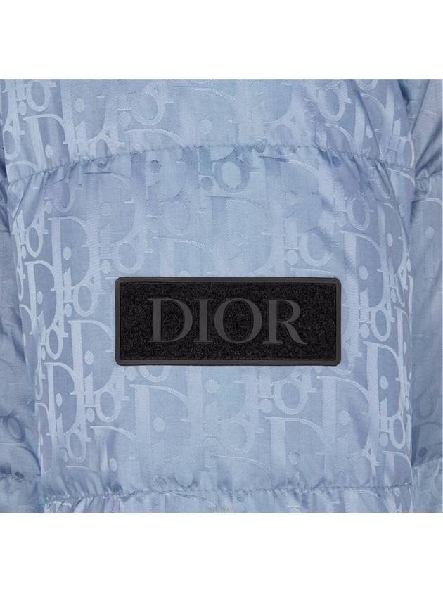 Oblique Jacquard Quilt Padding Blue - DIOR - BALAAN 3