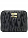 Matelasse Nappa Leather Coin Wallet Black - MIU MIU - BALAAN 2