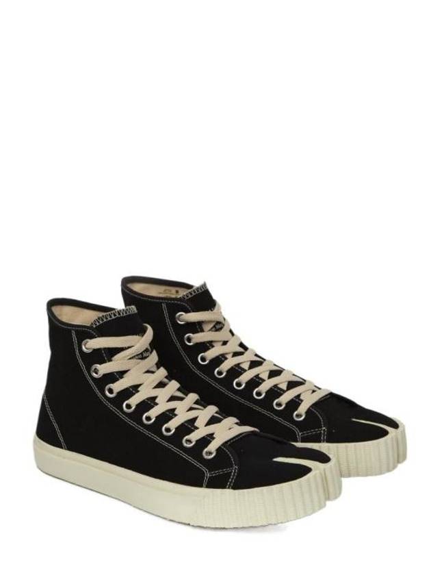 Tabi Split Toe High Top Sneakers Black - MAISON MARGIELA - BALAAN 5