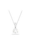 Stilla Round Cut Crystal Pendant Necklace Silver - SWAROVSKI - BALAAN 3