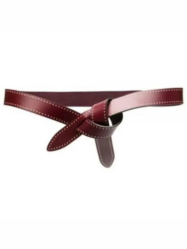 Lecce Knotted Leather Belt Red - ISABEL MARANT - BALAAN 2