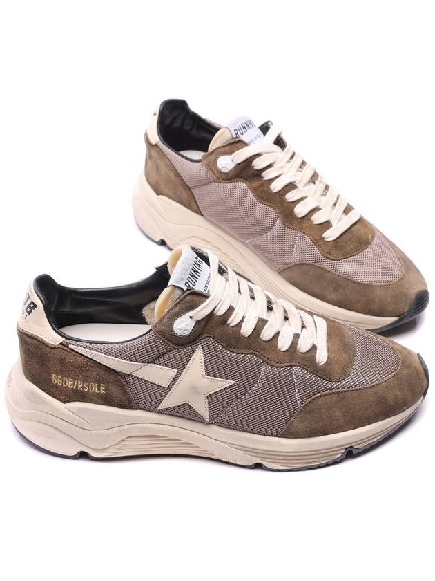 Running Sole Mesh Low Top Sneakers Olive Green - GOLDEN GOOSE - BALAAN 6