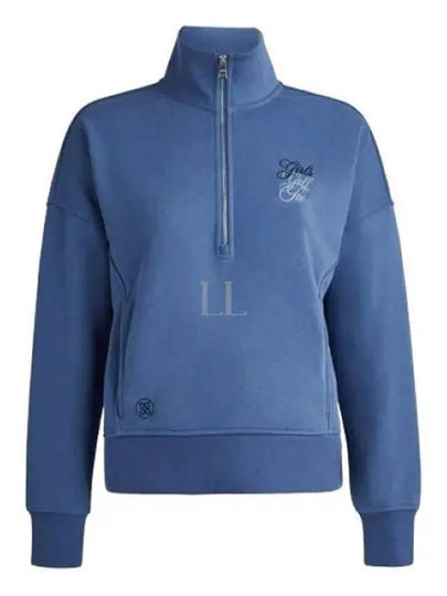 Women's Golf Too French Terry Quarter Zip Boxy Pullover Blue - G/FORE - BALAAN 2