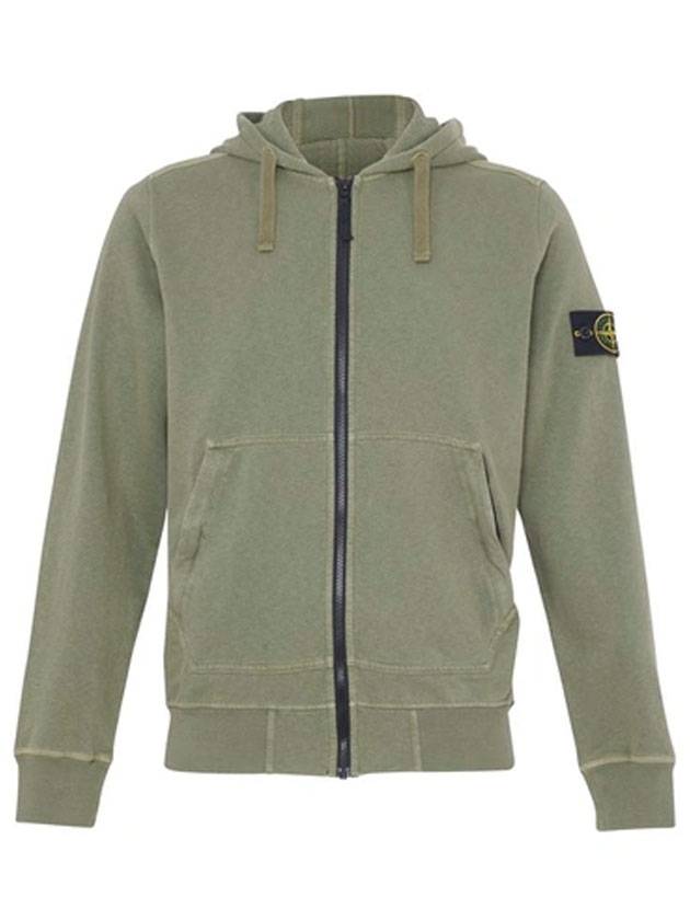 Waffen Patch Hooded Zip-Up Olive - STONE ISLAND - BALAAN 1