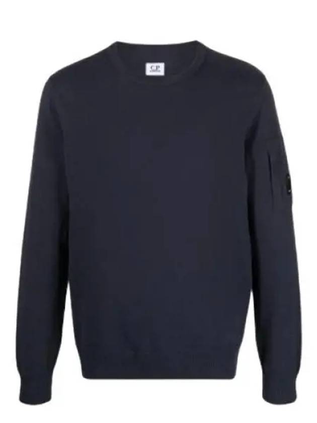 Lens Wappen Cotton Knit Top Navy - CP COMPANY - BALAAN 2