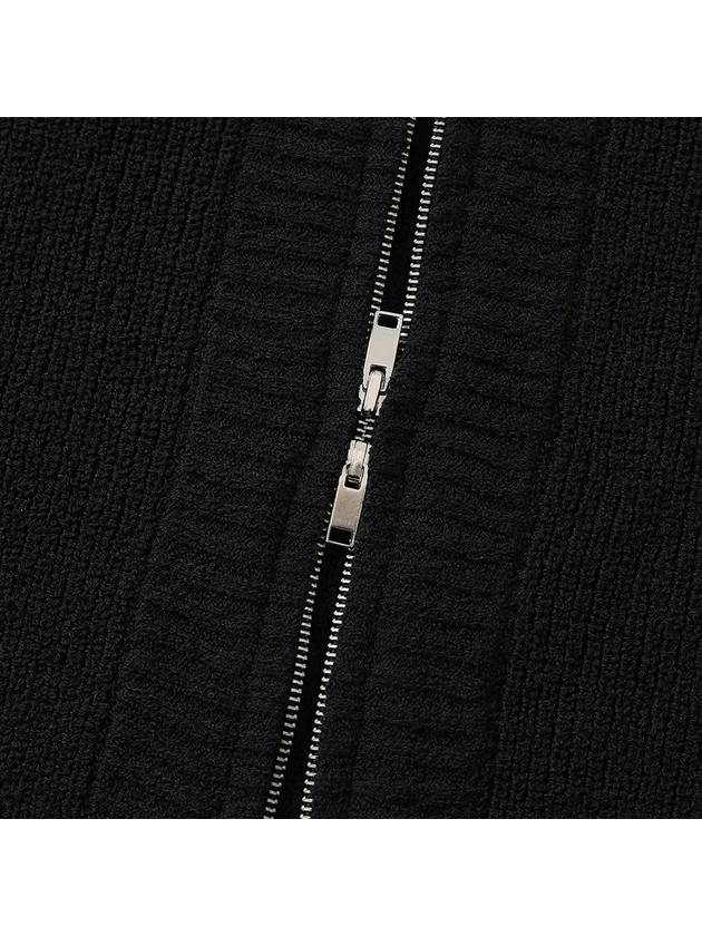 Boucle Zip-Up Cardigan Black - NOIRER - BALAAN 7