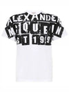 Punk Logo Print Short Sleeve T-Shirt White - ALEXANDER MCQUEEN - BALAAN 2