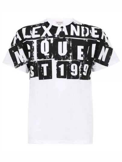 Punk Logo Print Short Sleeve T-Shirt White - ALEXANDER MCQUEEN - BALAAN 2