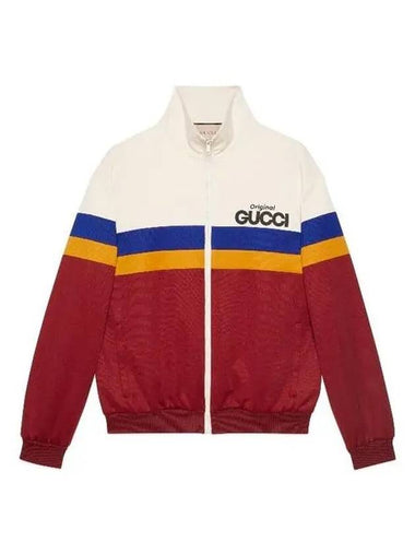 Original Logo Jersey Track Jacket Magenta Ivory - GUCCI - BALAAN 1