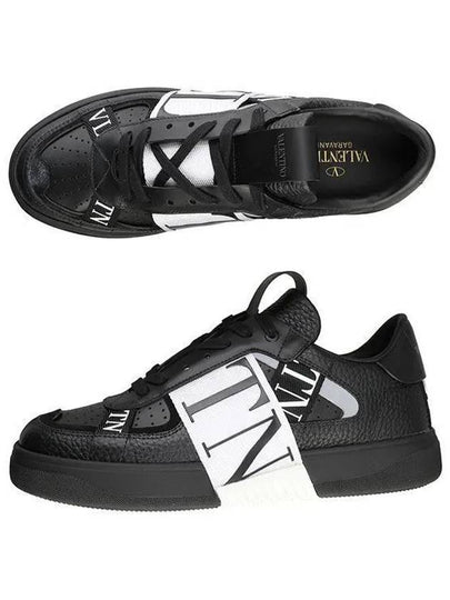 VLTN Band Low Top Sneakers Black - VALENTINO - BALAAN 2